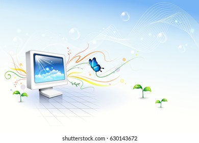 graphic background_ Happy Internet World