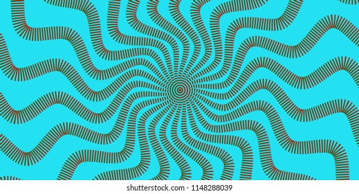 graphic banner with a wavy star pattern in blue