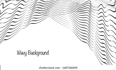 Graphic Banner. Zebra Effect. Futuristic Design Element. 3d Dynamic Forms. Optical Illustration. Abstract Black Stripes On White.