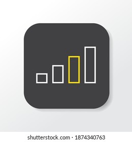 Graphic bar icon. Modern and simple icon for application UI UX. EPS vector 10.