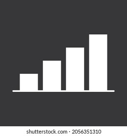 Graphic bar icon on grey background