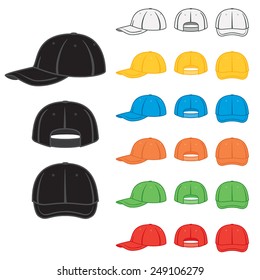 Graphic baseball cap in a variety of basic colours 