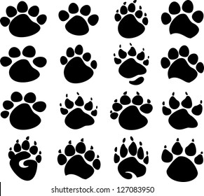 Graphic Bear, Tiger, And Animal Paws Or Claws Vector Images