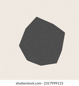 Forma de corte negro gráfico Forma de corte Símbolo geométrico Icono aislado en fondo beige