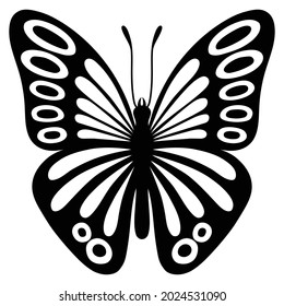 graphic black isolated butterfly silhouette icon