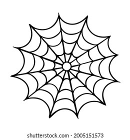 Graphic Black White Halloween Spider Cobweb Stock Vector (Royalty Free ...