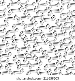 graphic black and white wavy pattern 