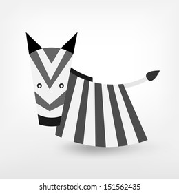 graphic black and white zebra