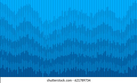 Graphic blue color scattered linear texture backdrop. Vector illustration