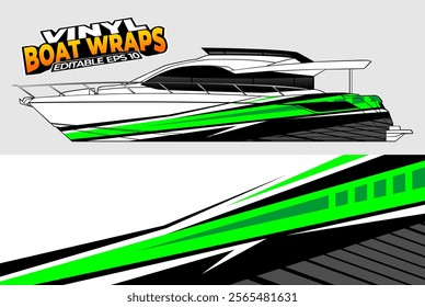 Graphic boat vinyl wrap sticker design