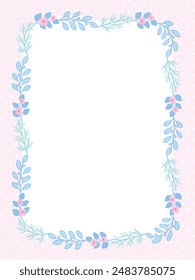 Ilustración de fondo de borde gráfico decorado con fondo de punto y varias ramas de árbol