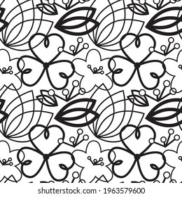 graphic botanical seamless pattern vector design for textile, wallpaper, background. spring holiday decoration pattern seamless.floral trendy seamless pattern for package and decoration.