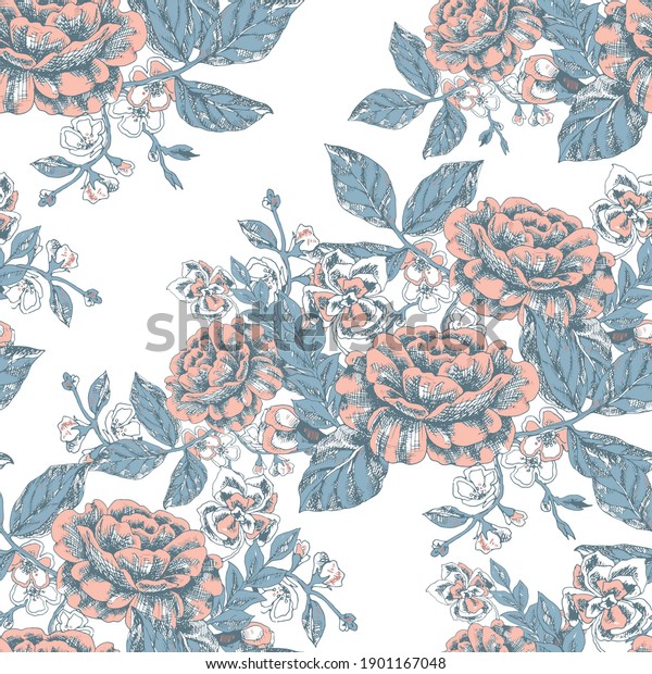 Graphic Bouquet Design Ornament Flowers Leaves Stock Vector (royalty 