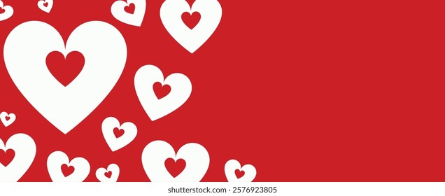 graphic bright hearts. vector image. background for Valentine's Day decoration, February 14th, love.