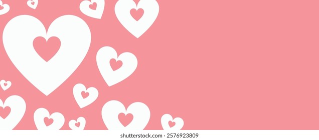 graphic bright hearts. vector image. background for Valentine's Day decoration, February 14th, love.