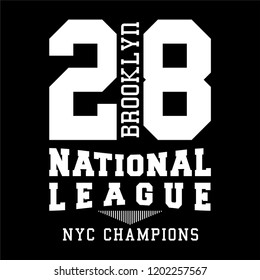 graphic brooklyn for shirt and print