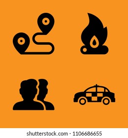 graphic, bubble, help and accident icons set. Vector illustration for web and design