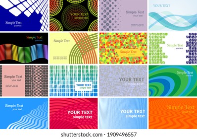 graphic business card set.vector illustration