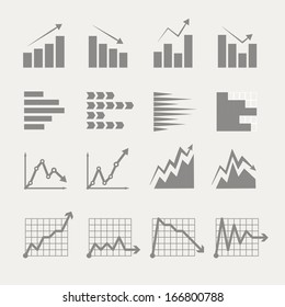 Graphic business ratings and charts collection. infographic elements