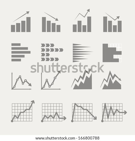 Graphic business ratings and charts collection. infographic elements