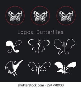 Graphic butterfly logos