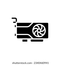 Graphic Card Filled Icon Vector Illustration
