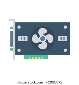 graphic card flat icon