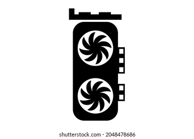 graphic card icon isolated on a white backgrond