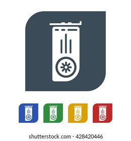 Graphic card Icon Isolated on White Background.vector illustration icon