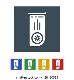 Graphic card Icon Isolated on White Background.vector illustration icon