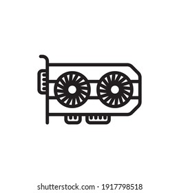Icono de tarjeta gráfica en vector. Logotipo