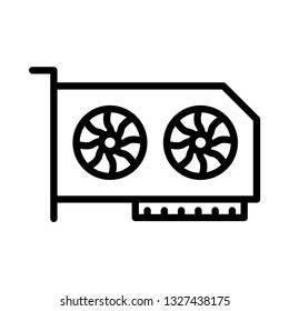 graphic card line icon