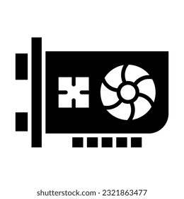 Graphic Card Vector Glyph Icon For Personal And Commercial Use.
