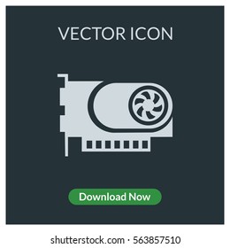 Graphic card vector icon