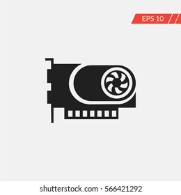 Graphic card vector icon