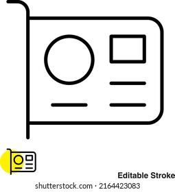 Graphic Card Vector Line Icon