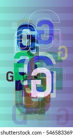 graphic case in glow, clash above stylish G Alphabet