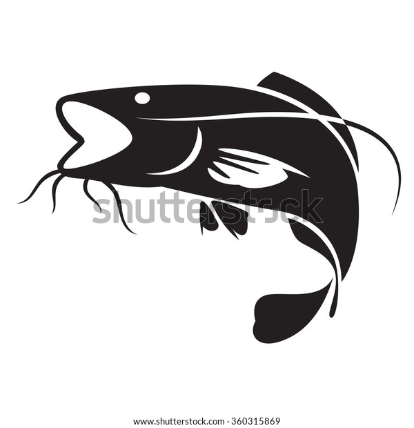 Graphic Catfish Vector Stock Vector Royalty Free 360315869