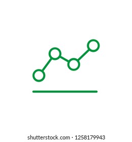 Graphic chart, economic analysis, prices going up