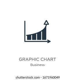 Vector de icono de gráfico. Icono de gráfico plano de moda de la colección empresarial aislado en fondo blanco. La ilustración vectorial se puede utilizar para diseño gráfico web y móvil, logotipo, eps10