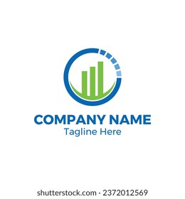 graphic chart logo design vector