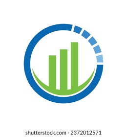 graphic chart logo design vector