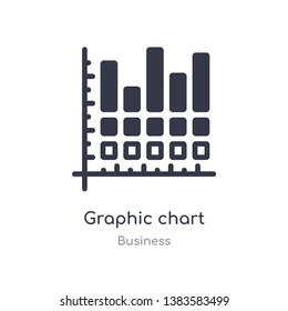 graphic chart outline icon. isolated line vector illustration from business collection. editable thin stroke graphic chart icon on white background