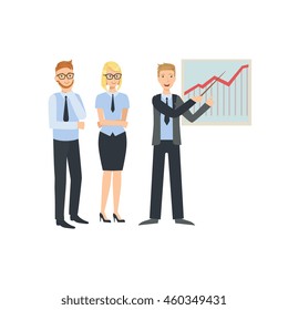 Graphic Chart Presentation Teamwork Illustration