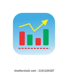 GRAPHIC CHART VECTOR ICON, suitable use for symbol or element design to describe stock, crypto, or finance