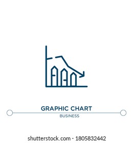 icono de línea vectorial de gráfico. Ilustración de elemento simple. icono de esquema gráfico del concepto de negocio. Se puede usar para web y móvil
