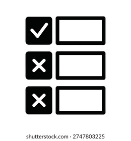 a graphic of a checklist with one option checked and two options unchecked