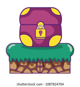 graphic chest with padlock digital videogame