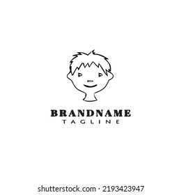 graphic children logo cartoon icon design template black modern isolated vector illustration