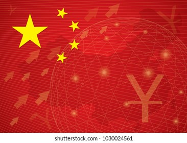 graphic china flag, vector